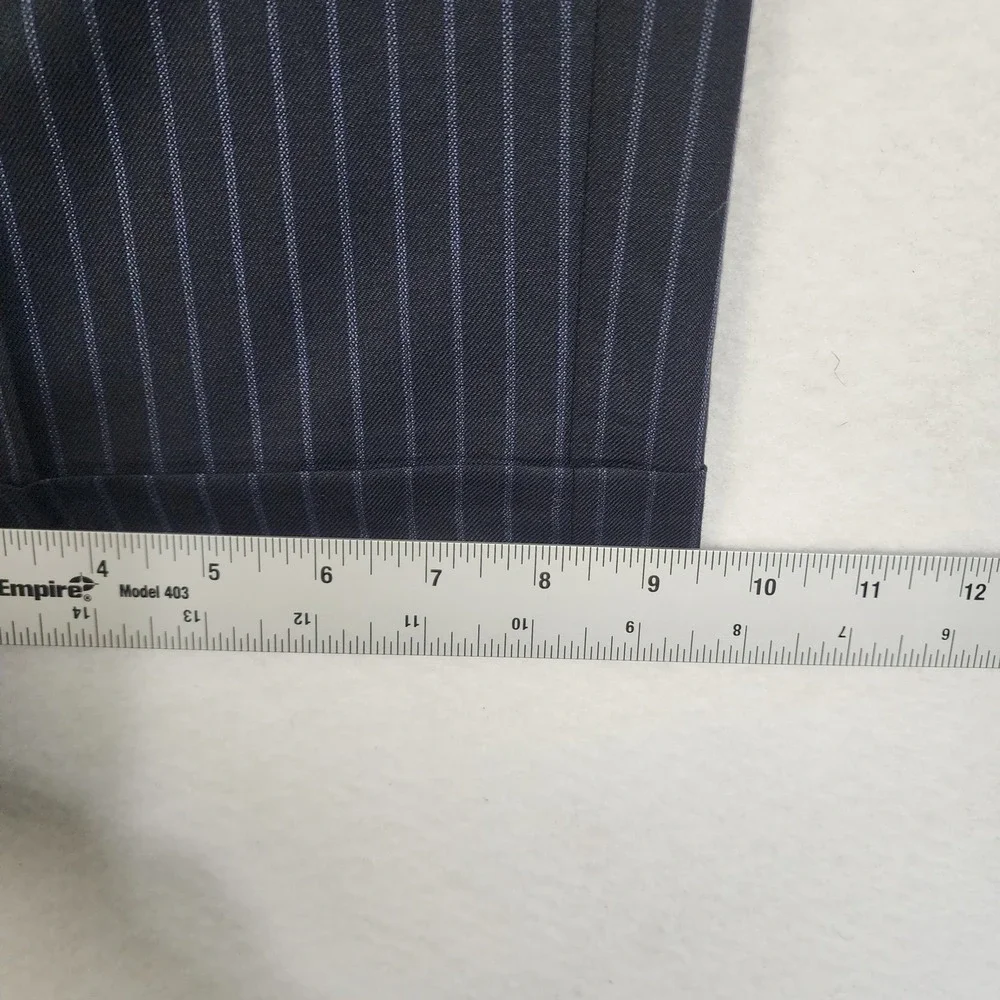 IZOD 2 Piece Set Men's 46L Black Pinstriped Notch Lapel Single Breasted Business